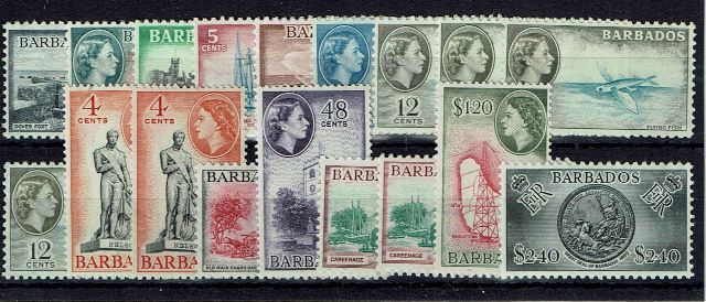 Image of Barbados SG 289/301 UMM British Commonwealth Stamp